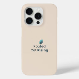 Geworteld maar toch stijgend minimaal motivatiepos iPhone 15 pro case