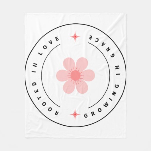 Geworteld met liefde Groeien met Grace - Inspirere Fleece Deken (Voorkant)
