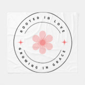 Geworteld met liefde Groeien met Grace - Inspirere Fleece Deken (Voorkant (Horizontaal))