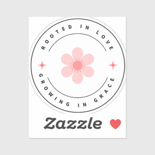 Geworteld met liefde Groeien met Grace - Inspirere Sticker (Vel)
