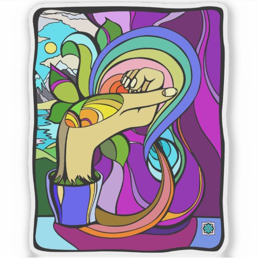 geworteld potentieel sticker (Voorkant)