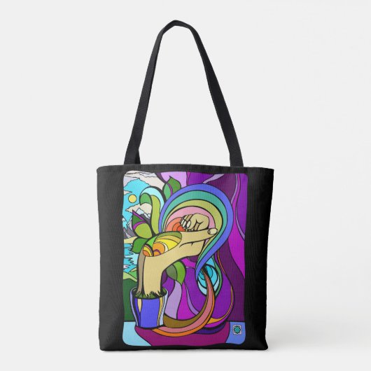 geworteld potentieel tote bag (Achterkant)