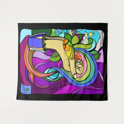 geworteld potentieel wandkleed (Voorkant (horizontaal))