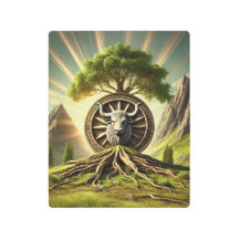 "Gewortelde kracht: Stier-symbool in Natuur"