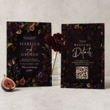 Gewortelde Romance Moody Burgundy Bloemige Bruilof