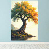 gewortelde sereniteit canvas afdruk (Insitu (Houten vloer))
