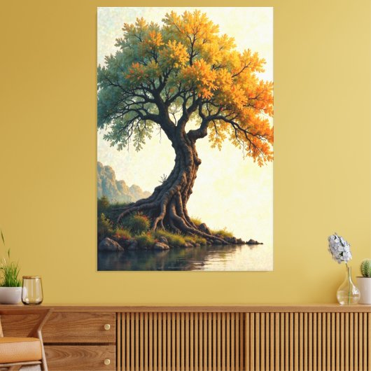 gewortelde sereniteit canvas afdruk (Insitu (Woonkamer))