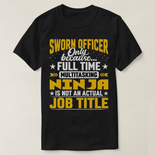 Geworven officier werktitel Funny Sheriff Serg T-shirt (Design voorkant)