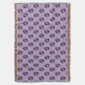 Gewoven deken met boeket viooltjes (Voorkant Verticaal)
