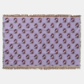 Gewoven deken met boeket viooltjes (Voorkant)