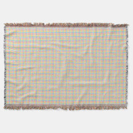 Gewoven deken met een kleurrijk ruitpatroon