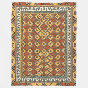 Gewoven Ewigheid: Egyptisch Patroon uit het Midden Fleece Deken