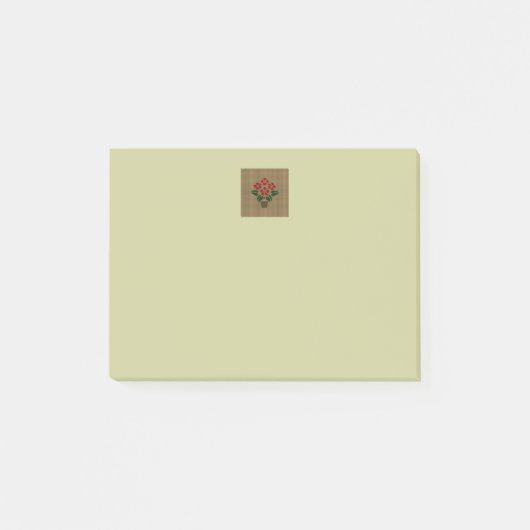 Gewoven Rode Poinsettia Post-it® Notes (Voorkant)