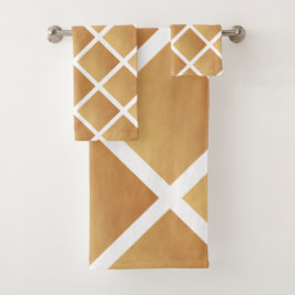 Gewoven tinten bruin bad handdoek