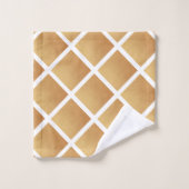 Gewoven tinten bruin bad handdoek (Wasdoekje)