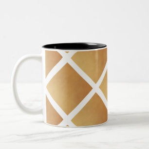 Gewoven tinten bruin tweekleurige koffiemok