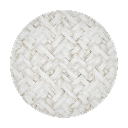 Gewoven witte mandvlecht Bruidsdouche Snijplank (Voorkant)