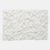 Gewoven witte mandvlecht Bruidsjurk Theedoek (Horizontaal)