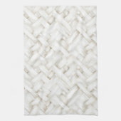 Gewoven witte mandvlecht Bruidsjurk Theedoek (Verticaal)
