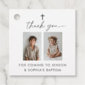 Gewrichtsdoop 2 Foto Bedankjes Labels (Voorkant)