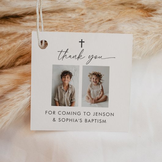 Gewrichtsdoop 2 Foto Bedankjes Labels