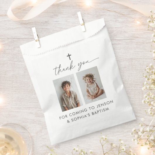 Gewrichtsdoop 2 Foto Bedankzakje (Geknipt)