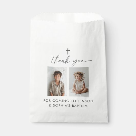 Gewrichtsdoop 2 Foto Bedankzakje (Voorkant)