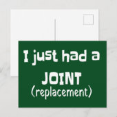 Gewrichtsvervangende humor Grappige novelty Briefkaart (Voorkant / Achterkant)