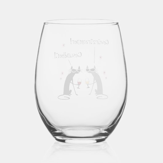 Gewurztraminer Gesundheit Witte Wijn Wijnglas Zonder Voet (Achterkant)