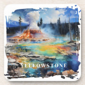 Geyser geelsteen bier onderzetter (Voorkant)