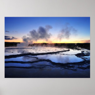 Geyser Roke op Sunset Poster
