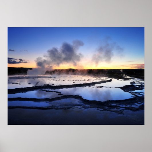 Geyser Roke op Sunset Poster (Voorkant)