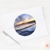 Geyser Roke op Sunset Ronde Sticker (Envelop)