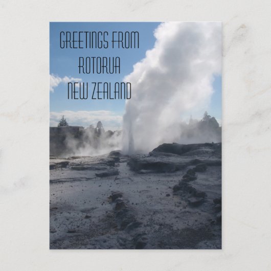 Geyser, Rotorua, Nieuw-Zeeland Briefkaart (Voorkant)