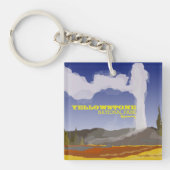 Geyser Yellowstone National Park Acrylische Sleute Sleutelhanger (voorkant)