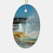 Geysers van geelsteen keramisch ornament (Links)