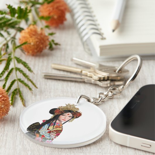 Geysha Sleutelhanger (Voorkant Rechts)