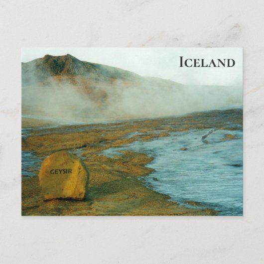 Geysir IJsland reisfoto Briefkaart (Voorkant)