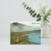 Geysir IJsland reisfoto Briefkaart (Staand voorkant)