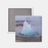 Geysir (warme lente) in IJsland Magneet (Voorkant / Achterkant)