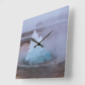 Geysir (warme lente) in IJsland Vierkante Klok (Hoek)