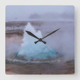 Geysir (warme lente) in IJsland Vierkante Klok