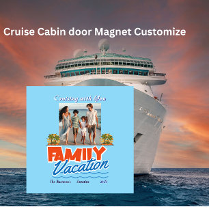 Gez cruises blauw tropisch flexibele foto magneet vierkante visitekaartjes