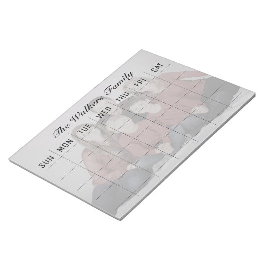 gezagsfotoplanner/ organisator bewerkbaar notitieblok (Schuin)