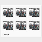 gezagsgetrouwe burger vierkante sticker (Vel)