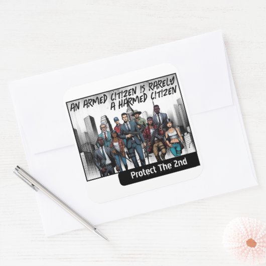 gezagsgetrouwe burger vierkante sticker (Envelop)