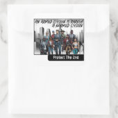 gezagsgetrouwe burger vierkante sticker (Tas)