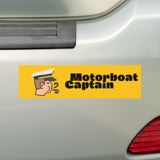 gezagvoerder van een motorboot bumpersticker (Op auto)
