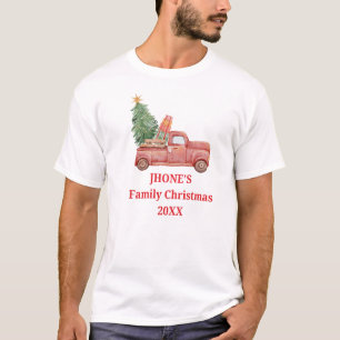 Gezakelijke Kersttruck Vintage Gepersonaliseerd T-shirt