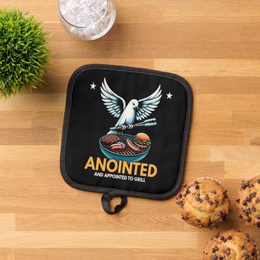 Gezalfd en benoemd tot grill pannenlap (Top down)